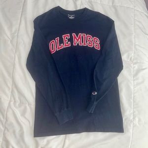 Ole Miss Long Sleeve Champion Shirt